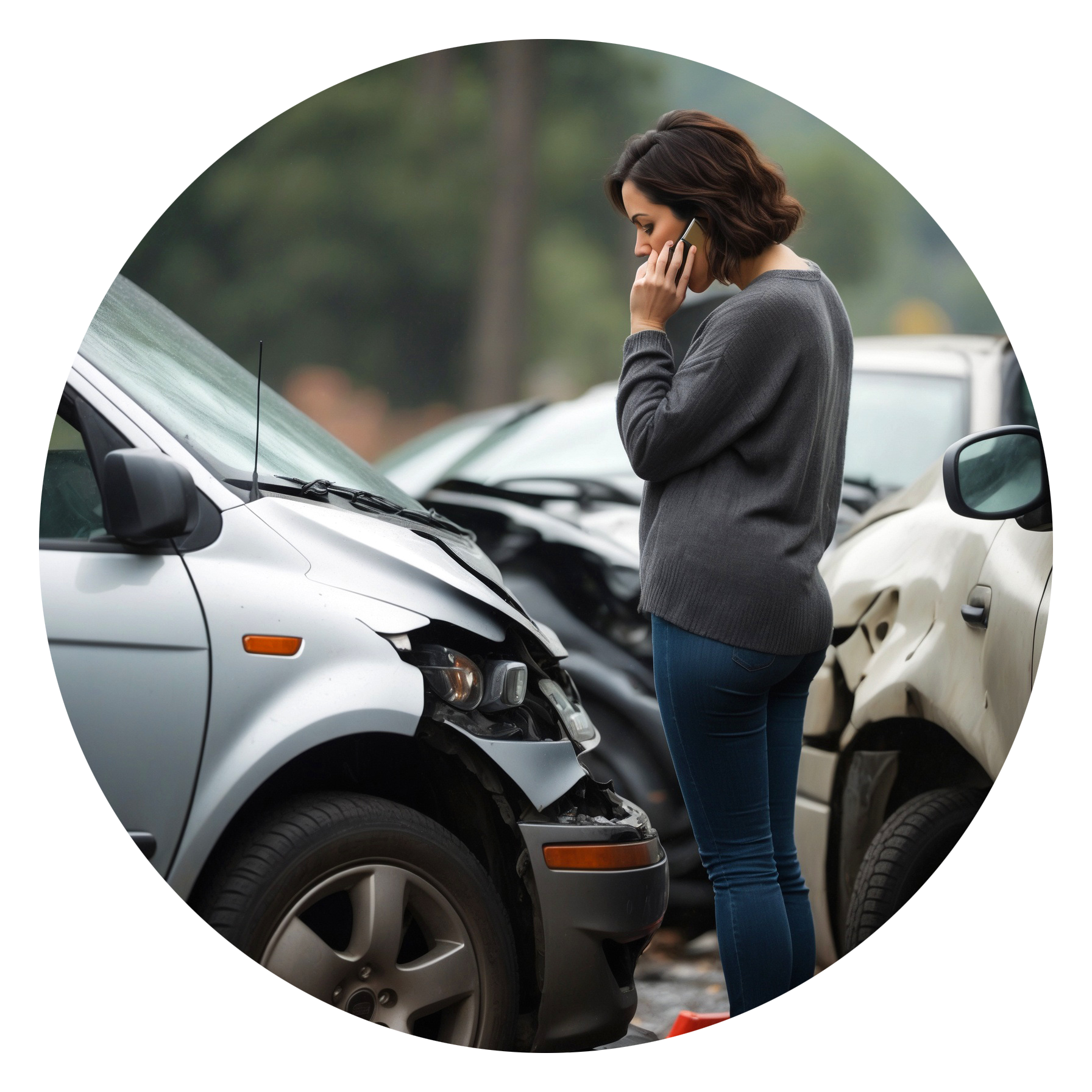 Vehicle recovery Bristol - GMP Recovery Services - a woman calling for help on her mobile phone